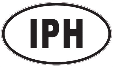 IPH - 3 Letter Initials Oval Sticker