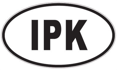 IPK - 3 Letter Initials Oval Magnet
