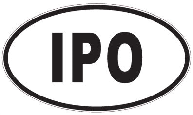 IPO - 3 Letter Initials Oval Sticker