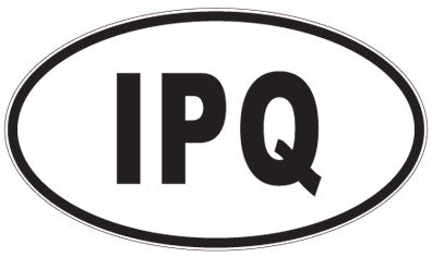 IPQ - 3 Letter Initials Oval Magnet