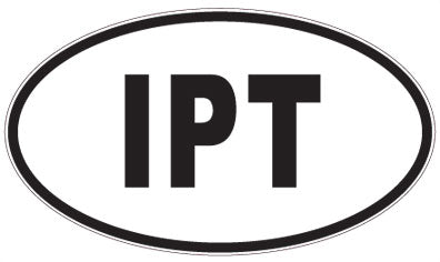 IPT - 3 Letter Initials Oval Magnet