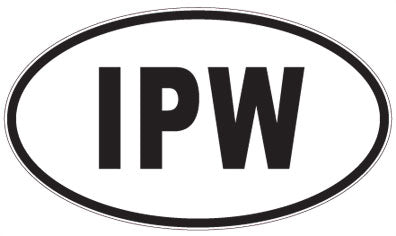 IPW - 3 Letter Initials Oval Sticker