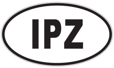 IPZ - 3 Letter Initials Oval Magnet
