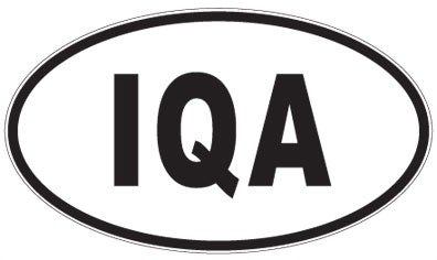 IQA - 3 Letter Initials Oval Magnet