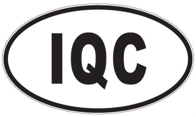 IQC - 3 Letter Initials Oval Magnet