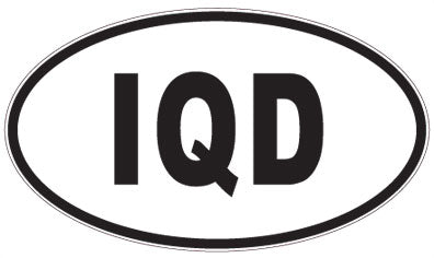 IQD - 3 Letter Initials Oval Sticker