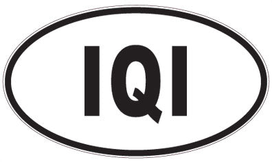 IQI - 3 Letter Initials Oval Magnet