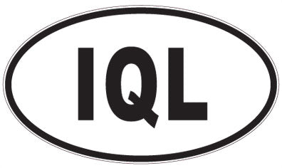 IQL - 3 Letter Initials Oval Magnet