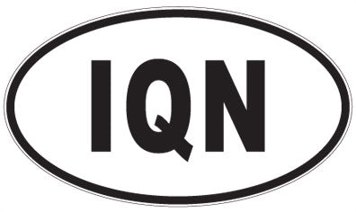 IQN - 3 Letter Initials Oval Magnet
