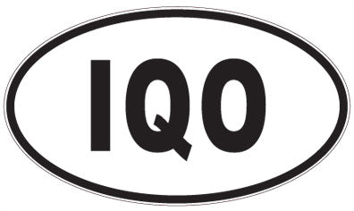 IQO - 3 Letter Initials Oval Sticker