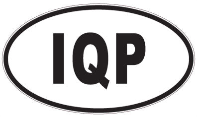 IQP - 3 Letter Initials Oval Sticker