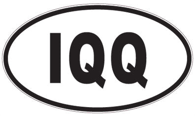 IQQ - 3 Letter Initials Oval Magnet