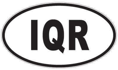 IQR - 3 Letter Initials Oval Magnet