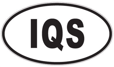 IQS - 3 Letter Initials Oval Sticker