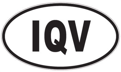 IQV - 3 Letter Initials Oval Magnet