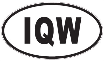 IQW - 3 Letter Initials Oval Magnet