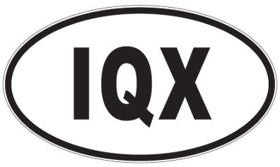 IQX - 3 Letter Initials Oval Sticker
