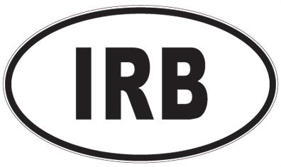 IRB - 3 Letter Initials Oval Sticker