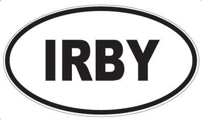 IRBY - Oval Sticker