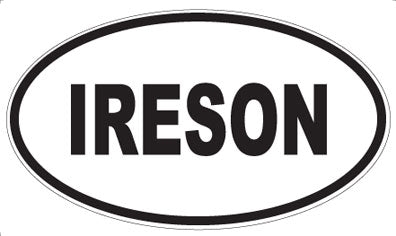 IRESON - Oval Sticker