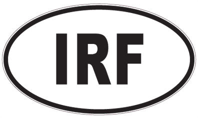 IRF - 3 Letter Initials Oval Sticker