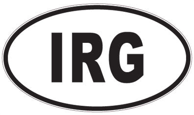 IRG - 3 Letter Initials Oval Sticker
