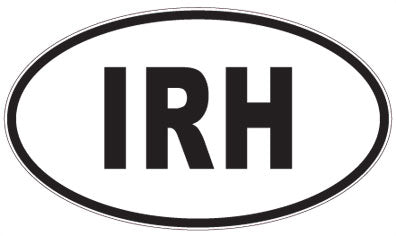 IRH - 3 Letter Initials Oval Sticker