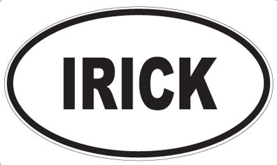 IRICK - Oval Magnet