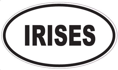 IRISES - Oval Sticker
