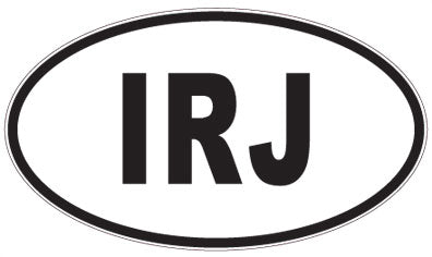 IRJ - 3 Letter Initials Oval Magnet