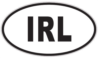 IRL - 3 Letter Initials Oval Sticker