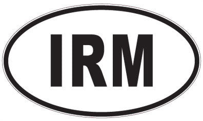 IRM - 3 Letter Initials Oval Sticker
