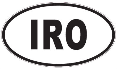 IRO - 3 Letter Initials Oval Sticker
