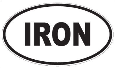 IRON - Oval Sticker