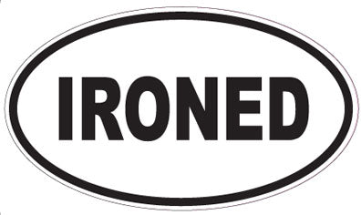 IRONED - Oval Sticker