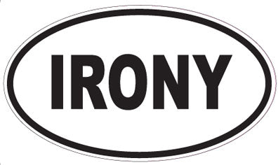 IRONY - Oval Sticker