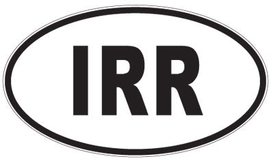 IRR - 3 Letter Initials Oval Sticker