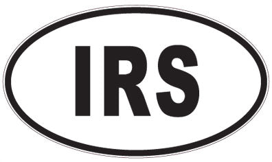 IRS - 3 Letter Initials Oval Sticker