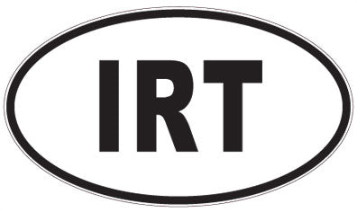 IRT - 3 Letter Initials Oval Sticker
