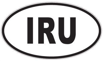 IRU - 3 Letter Initials Oval Magnet