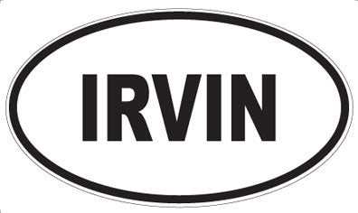 IRVIN - Oval Magnet