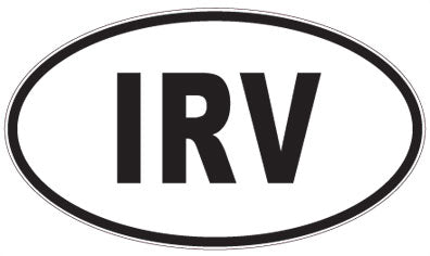 IRV - 3 Letter Initials Oval Magnet
