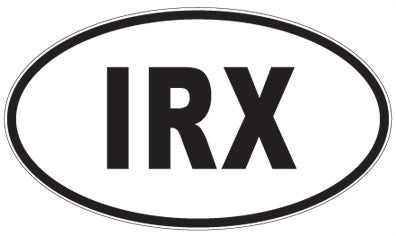 IRX - 3 Letter Initials Oval Sticker
