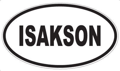 ISAKSON - Oval Magnet