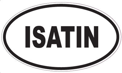 ISATIN - Oval Sticker