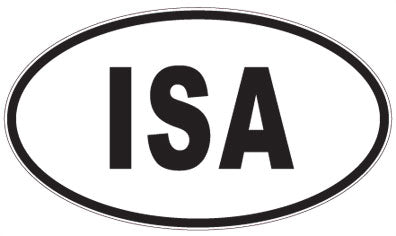 ISA - 3 Letter Initials Oval Magnet