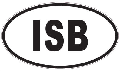 ISB - 3 Letter Initials Oval Sticker