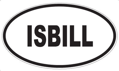 ISBILL - Oval Sticker
