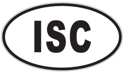 ISC - 3 Letter Initials Oval Magnet