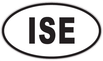 ISE - 3 Letter Initials Oval Magnet